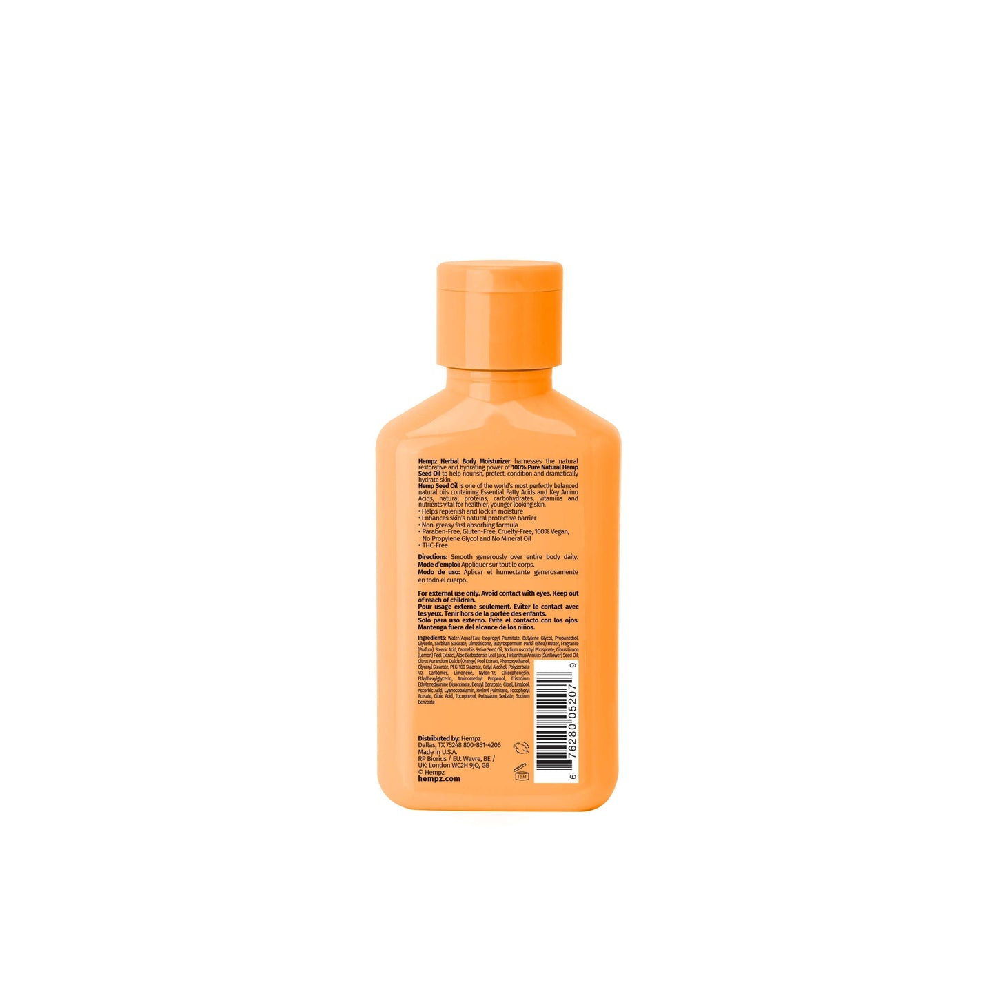 Hempz Travel-Size Beauty Actives Citrus Blossom Herbal Body Moisturizing Lotion with Brightening Vitamin C, Back