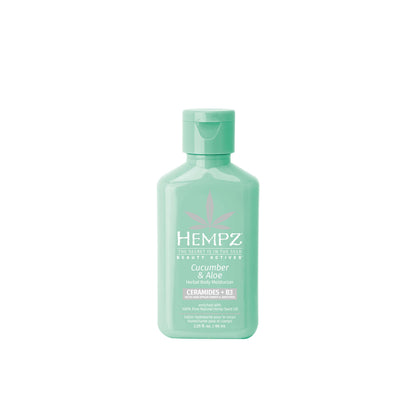 Hempz Travel-Size Beauty Actives Cucumber & Aloe Herbal Body Moisturizer with Ceramides + B3
