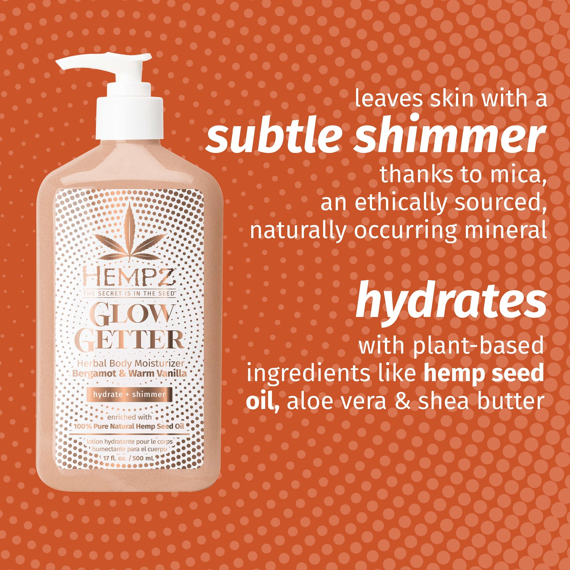 Glow Getter Leaves Skin shimmering thanks to Mica