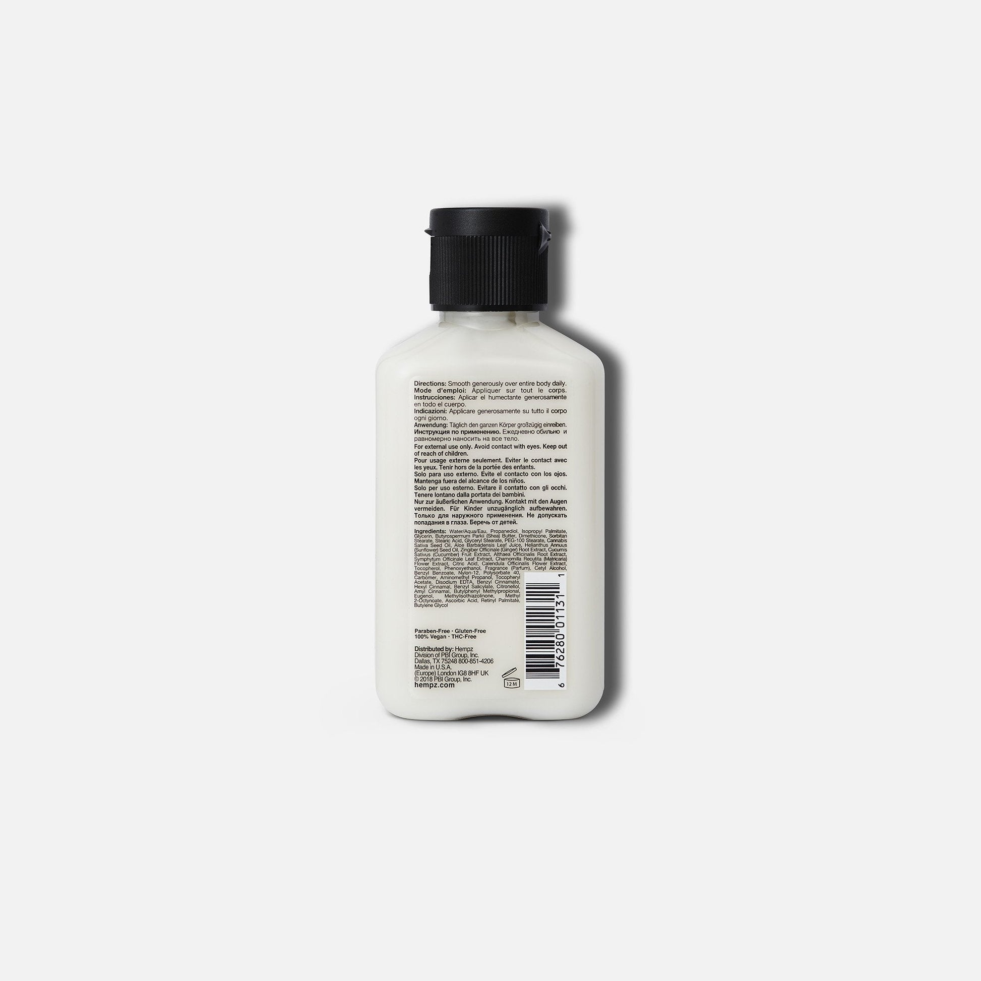 Back of Hempz Travel-Size Original Herbal Body Moisturizer