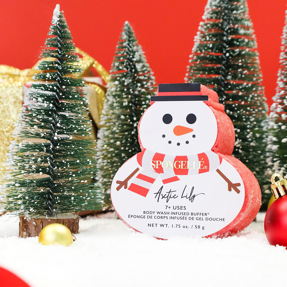 Holiday Snowman Body Wash Infused Buffer Arctic Lily