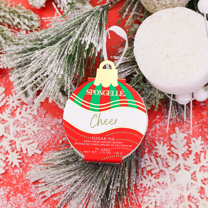Holiday Ornament Body Wash Infused Buffer in Cheer Sugar Fig